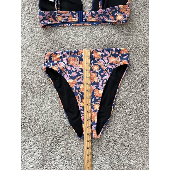 J.crew Women’s Painted Floral Block Print Bikini Sz S - Picture 7 of 7